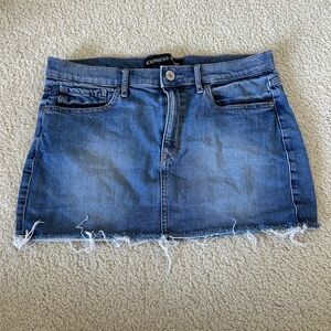 Vintage Express Blue Denim Mini Skirt